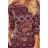 353-1 Fitted dress with a slit on the side - brown boho