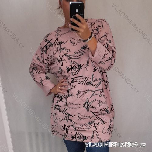 Šaty dlouhý rukáv dámské (L/XL ONE SIZE) ITALSKá MóDA MA821114