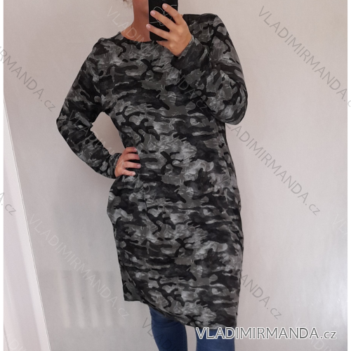 Šaty dlouhý rukáv dámské (L/XL ONE SIZE) ITALSKá MóDA MA821114