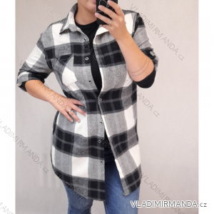 Women's Flannel Extended Shirt (S / M ONE SIZE) ITALIAN FASHION IM4211800