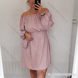 Women's Elegant Long Sleeve Dress (L / XL ONE SIZE) ITALIAN FASHION IM321561