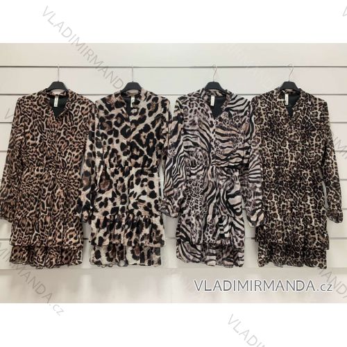 Šaty elegantní košilové dlouhý rukáv dámské (S/M ONE SIZE) ITALSKÁ MÓDA IMWY21734