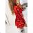 Elegant Velvet Dress Long Sleeve Women (S / M ONE SIZE) ITALIAN FASHION IMWY216558