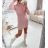 Women's Knitted Long Sleeve Dress (S / M ONE SIZE) ITALIAN FASHION IMWE217258