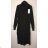 Šaty teplé dlouhý rukáv dámská (L/XL ONE SIZE) ITALSKá MóDA IM4212508 black L / XL one size