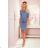 13-137 Sport dress made of sweater material - blue melange