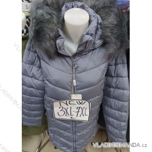 Kabát zimní dámský nadrozměr (4XL-8XL) ITALSKÁ MÓDA MA721ROSE-802