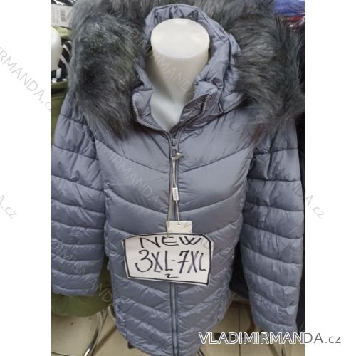 Kabát zimní dámský nadrozměr (4XL-8XL) ITALSKÁ MÓDA MA721ROSE-802
