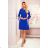 195-10 ALICE Dress with bows - blue