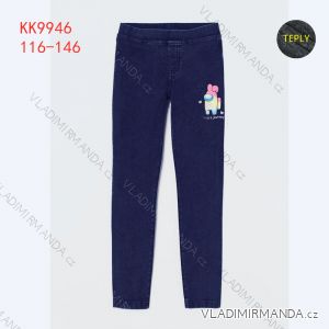 Jeans leggings denim warm children's girls (98-128) KUGO KK9945