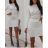 Women's Knitted Long Sleeve Dress (L/XL ONE SIZE) ITALIAN FASHION IMD211019