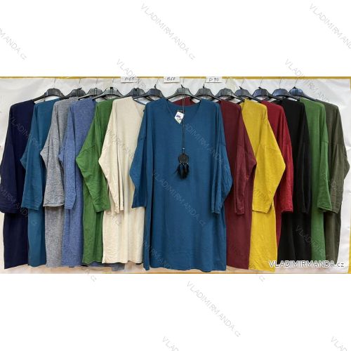 Šaty teplé dlouhý rukáv dámská (L/XL ONE SIZE) ITALSKá MóDA IM4212508