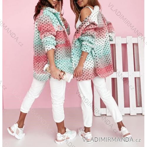 Women's wool short spring long sleeve (S / L ONE SIZE oversize) ITALIAN FASHION IMM21239e