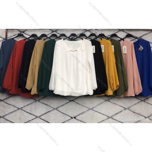 Tunic / blouse with handbag long sleeve women (L / XL ONE SIZE) ITALIAN FASHION IMWD217083