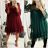 Šaty elegantní dlouhý rukáv dámské (S/M ONE SIZE) ITALSKÁ MÓDA IMWM217234