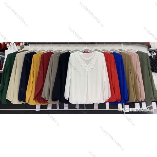 Tunic / blouse with handbag long sleeve women (L / XL ONE SIZE) ITALIAN FASHION IMWD217083