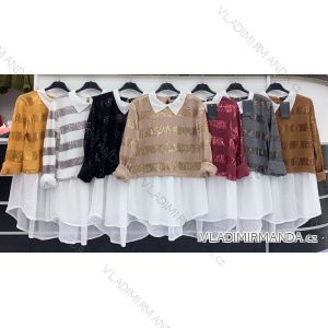 Women's Long Sleeve Sweater Sweater (S / M ONE SIZE) ITALIAN FASHION IMWD217188