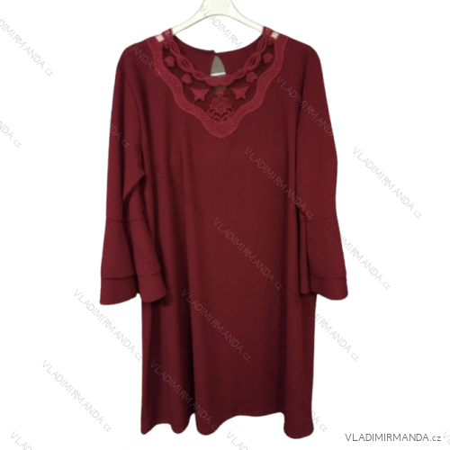 Dress with 3/4-sleeve ladies pocket (uni sl) ITALIAN Fashion IM3181746 Wine