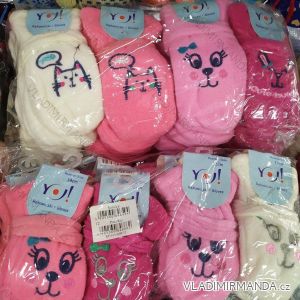 Gloves mittens with laces baby girl puppies (10-12-14-16cm) YOCLUB POLAND R-117A / 10-16CM