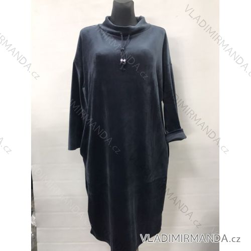 Kabát flaušový beránek s kapucí na zip dámský (L/XL ONE SIZE) ITALSKá MóDA IM321569