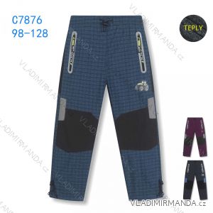 Outdoor pants insulated with fleece for children, girls and boys (98-128) KUGO C7875