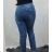 Džiny středně vysoký pas guma (vel. 40-50) B. S JEANS MAM20S5606 44 <p>blue</p>