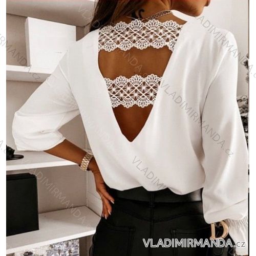 Elegant carmen blouse over the shoulders long sleeve leopard women (S / M ONE SIZE) ITALIAN FASHION IMWA216044