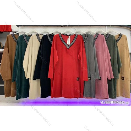 Women's Knitted Long Sleeve Dress (S / M ONE SIZE) ITALIAN FASHION IMWE217258