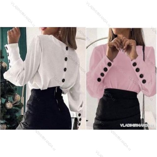 Elegant carmen blouse over the shoulders long sleeve leopard women (S / M ONE SIZE) ITALIAN FASHION IMWA216044