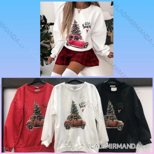 Tričko elegantní dlouhý rukáv dámské (UNI S/M) ITALSKÁ MÓDA IMM20954