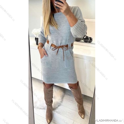 Dress with 3/4-sleeve ladies pocket (uni sl) ITALIAN Fashion IM3181746