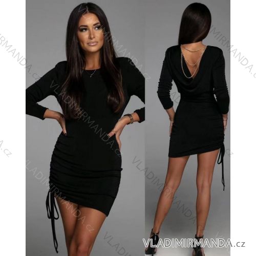 Buttoned Dress with Buttoned Ladies (uni s-m) ITALIAN FASHION IM2203948