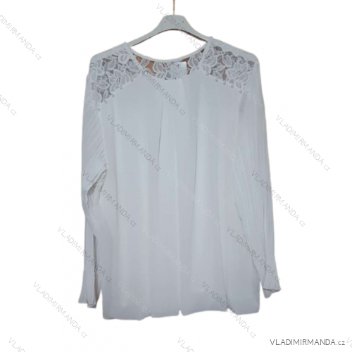 Tunic / blouse long sleeve women's oversized (3XL / 4XL ONE SIZE) ITALIAN FASHION IMWQ2191650 white