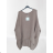 Women's long sleeve sweater (S -M -L ONE SIZE) Italian fashion IM821032 Brown 5XL/6XL