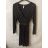 Dress with 3/4-sleeve ladies pocket (uni sl) ITALIAN Fashion IMWD20529 S/M black