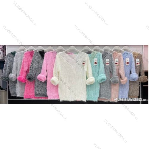 Dress with 3/4-sleeve ladies pocket (uni sl) ITALIAN Fashion IMWD20527 menthol M / L