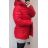 Jacket with fur winter women (s-xl) ATURE MA819RQW-5222 red 3XL