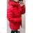 Jacket with fur winter women (s-xl) ATURE MA819RQW-5222 red 3XL