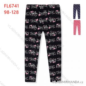 Children's long leggings (98-128 / black) KUGO M0185