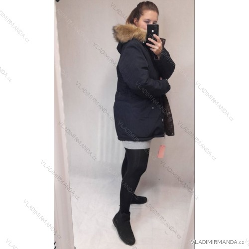 Women's oversized winter jacket (5XL-9XL) POLISH FASHION HKW21964 Tm.modra 4XL