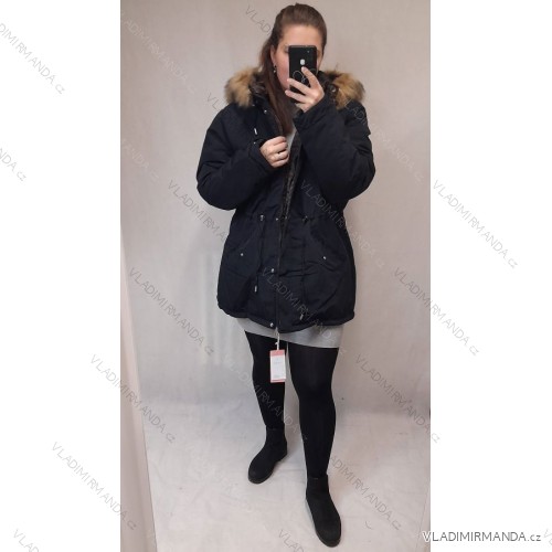 Women's oversized winter jacket (5XL-9XL) POLISH FASHION HKW21964 black 4XL
