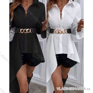 Šaty elegantní košilové dlouhý rukáv dámské (S/M ONE SIZE) ITALSKÁ MÓDA IMWY21734