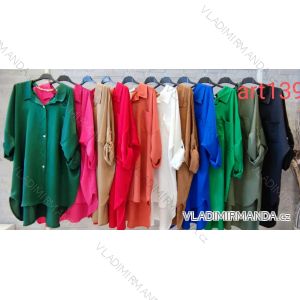 Šaty elegantní košilové dlouhý rukáv dámské (S/M ONE SIZE) ITALSKÁ MÓDA IMWY21734