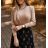 T-shirt short sleeve women (uni s-m) ITALIAN FASHION IMD20006 S/M béžová