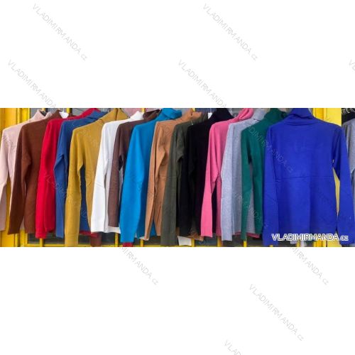 Women's Knitted Sweater Thin Turtleneck Long Sleeve (S / M ONE SIZE) ITALIAN FASHION IMD211111 S/M Pink lights