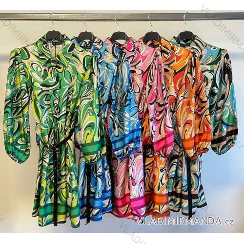 Elegant Long Sleeve Dress Women (S / M.ONE SIZE) ITALIAN FASHION IMM211302