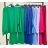 Summer tunic short sleeve and long striped skirt women (uni xs-m) ITALIAN FASHION IM119426