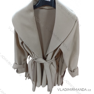Kabát flaušový teplý dlouhý dámský (UNI S/M) ITALSKÁ MÓDA IMD20159