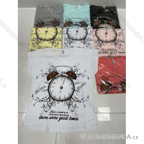 Tričko krátký rukáv dámské nadrozměr (2XL-4XL) TURECKÁ MÓDA TMWG22G12311