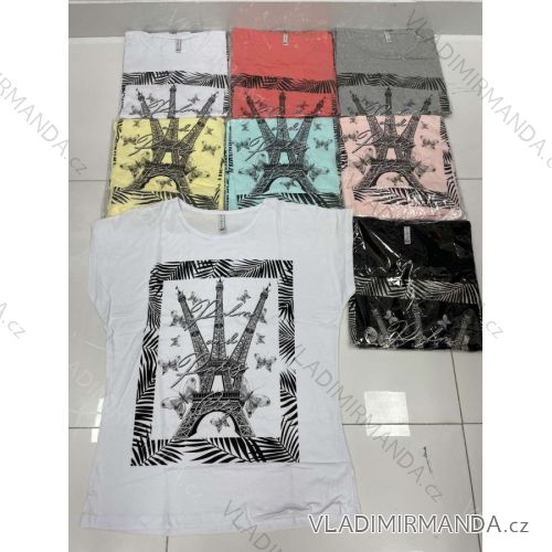 Tričko krátký rukáv dámské nadrozměr (2XL-4XL) TURECKÁ MÓDA TMWG22G12311